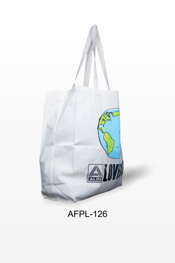 Natural Cotton Bag | Organic fabric Bag | Shopping Bag | Grocery Bags | Silk Screen Print Bags | Durable & Reusable Bag | Packaging bag | Unisex bag | AFPL- 126 - Image 2