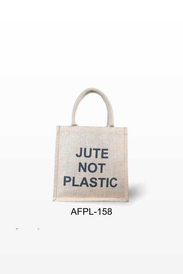 Jute Tote Bag | Inside Laminated Bag | Waterproof Bag | Logo Print | Silk Screen Print | Natural Jute | New Arrivals | Durable Bags | Unisex Bag | AFPL- 158
