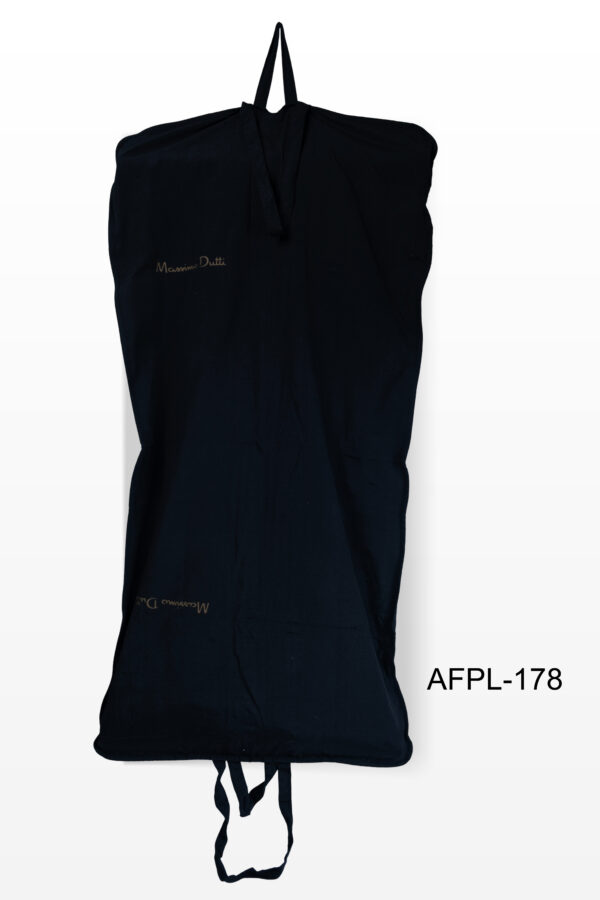 Black Bag | Black Dyed Fabric | 100% Cotton | Garment Cover | Dress Cover | Clothes Cover | Daily Use Bag | Dust Proof Bag | Brand Logo | Branded Bag | Khari Print | White Print | Table Print | Silk Screen Print | Zipper Bag |  AFPL 178