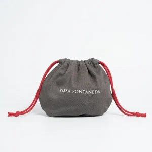 ORGANIC COTTON CANVAS DRAWSTRING POUCH CORD CLOSER | TISSA | AFPL - 133 (gray)